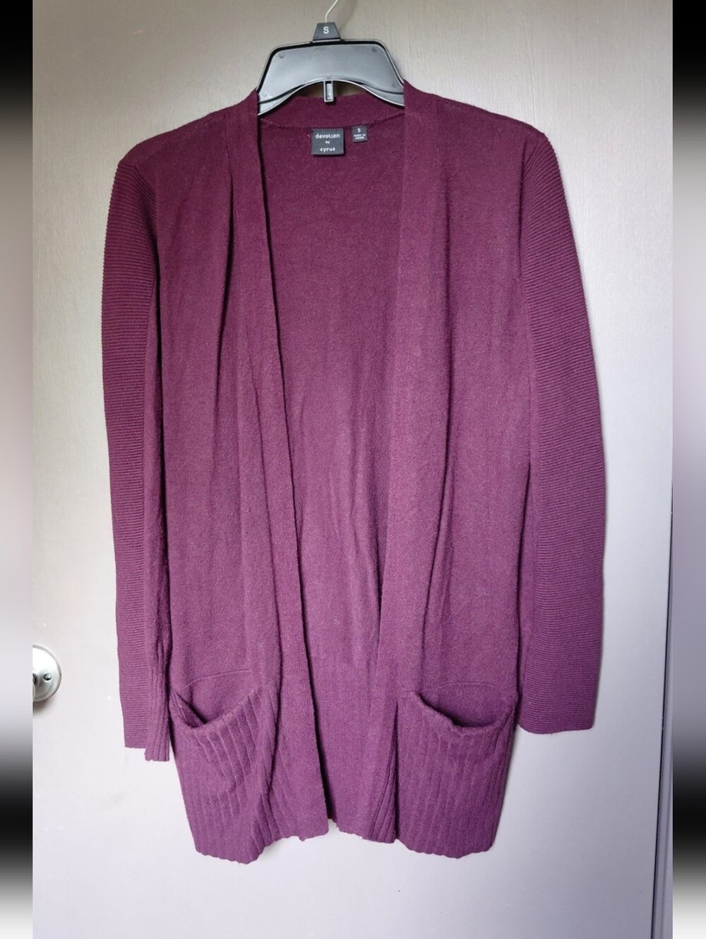 Cyrus Women's Plum Open-Front Cardigan